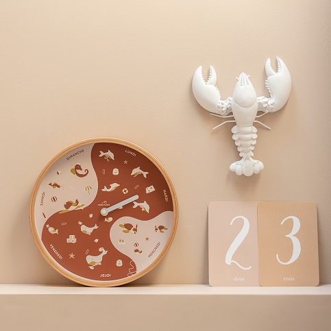 horloge enfant terracotta